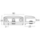 GLASS SUPPORT LITE BIG ΖΑΜΑΚ 8-10 mm ALU. MAT GLASS SHELF SUPPORTS