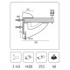 GLASS SHELF SUPPORT TYPE-V LARGE / ALUM. MAT ADJUSTABLE GLASS SHELF SUPPORTS