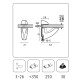 GLASS SHELF SUPPORT TYPE-V LARGE MED. ALU. MAT ADJUSTABLE GLASS SHELF SUPPORTS