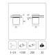 PELECAN SQUARE NIKEL MATTE ADJUSTABLE GLASS SHELF SUPPORTS