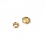HEXAGONAL BRASS SCREW CAP / GOLD