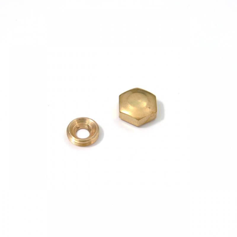 HEXAGONAL BRASS SCREW CAP / GOLD DECORATIVE SCREW CAPS