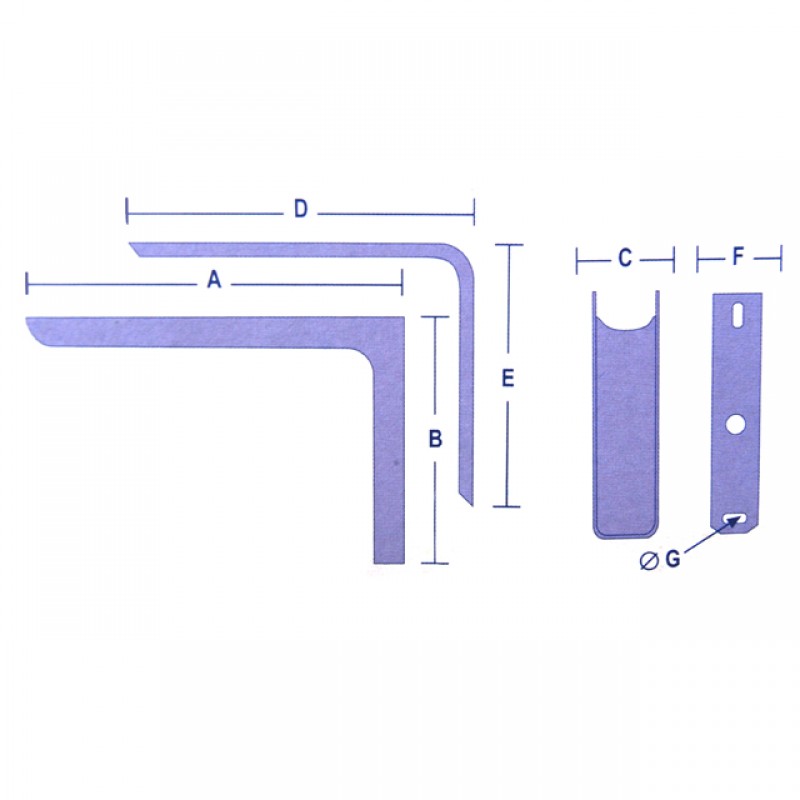 SHELF BRACKET WITH PLASTIC COVER 180 / WHITE SHELF BRACHETS WITH PLASTIC COVER