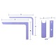 SHELF BRACKET WITH PLASTIC COVER 180 / WHITE SHELF BRACHETS WITH PLASTIC COVER