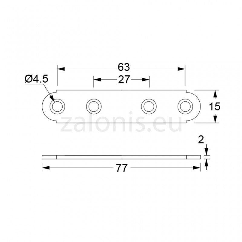 CONNECTION BAR 80 / GALVANIZED CONNECTION BARS