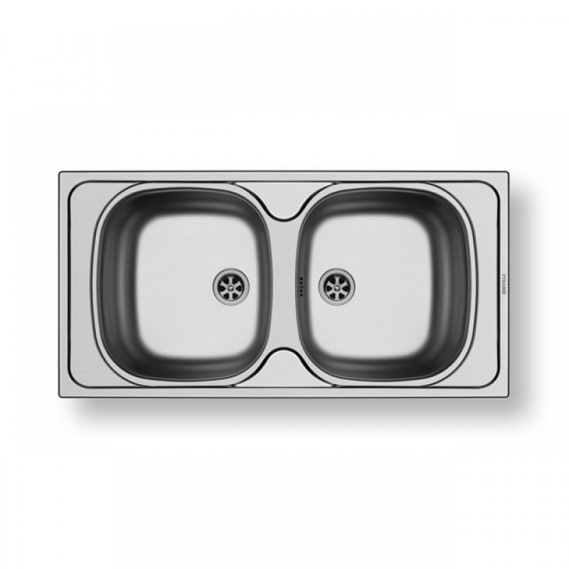 ΝΕΡΟΧΥΤΗΣ ΑΝΟΞΕΙΔΩΤΟΣ PYRAMIS E33/33 86 Χ 43.5 KITCHEN SINKS