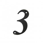 STEEL HOUSE NUMBER / BLACK / 3