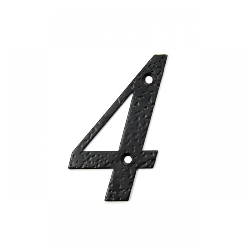 STEEL HOUSE NUMBER / BLACK / 4