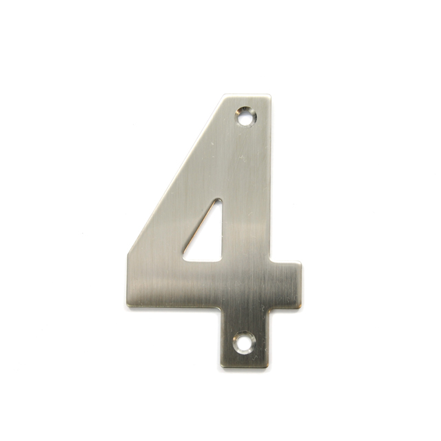 STAINLESS STEEL HOUSE NUMBER / 4