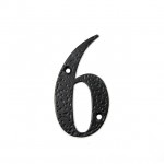 STEEL HOUSE NUMBER / BLACK / 6