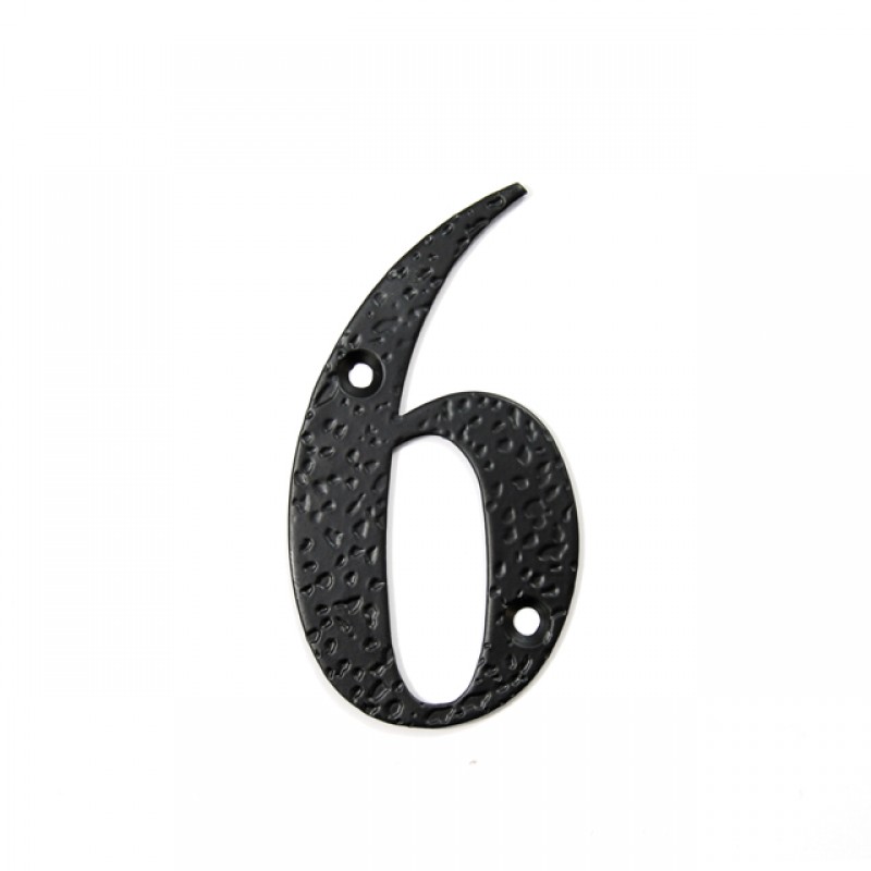STEEL HOUSE NUMBER / BLACK / 6