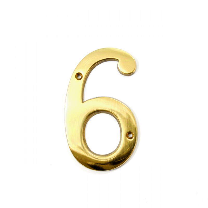 GOLD HOUSE NUMBER / 6