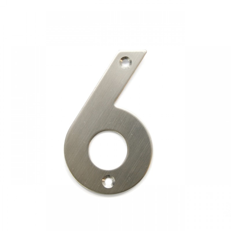 STAINLESS STEEL HOUSE NUMBER / 6