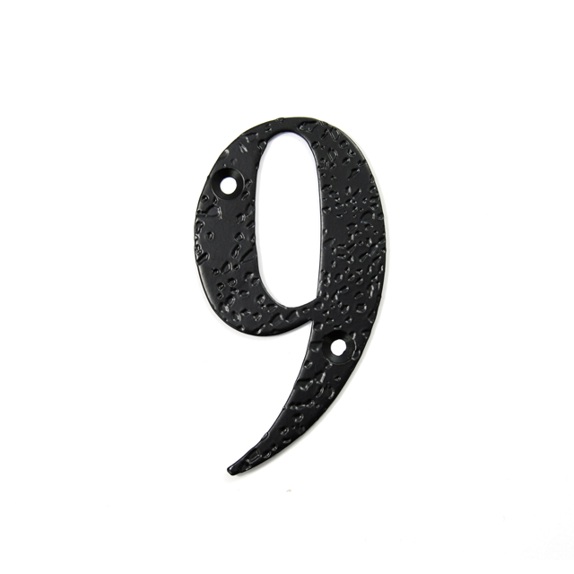 STEEL HOUSE NUMBER / BLACK / 9