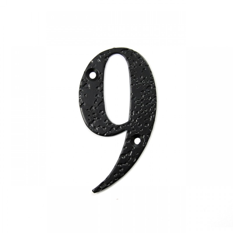 STEEL HOUSE NUMBER / BLACK / 9