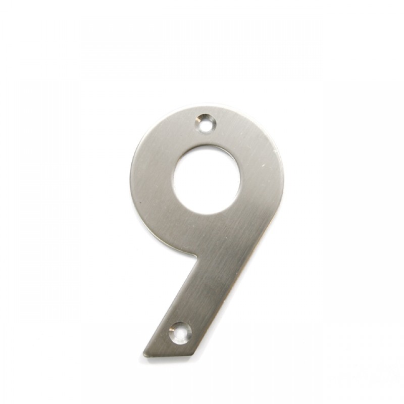 STAINLESS STEEL HOUSE NUMBER / 9
