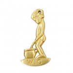 WC GOLD MATTE BOY DECORATIVE