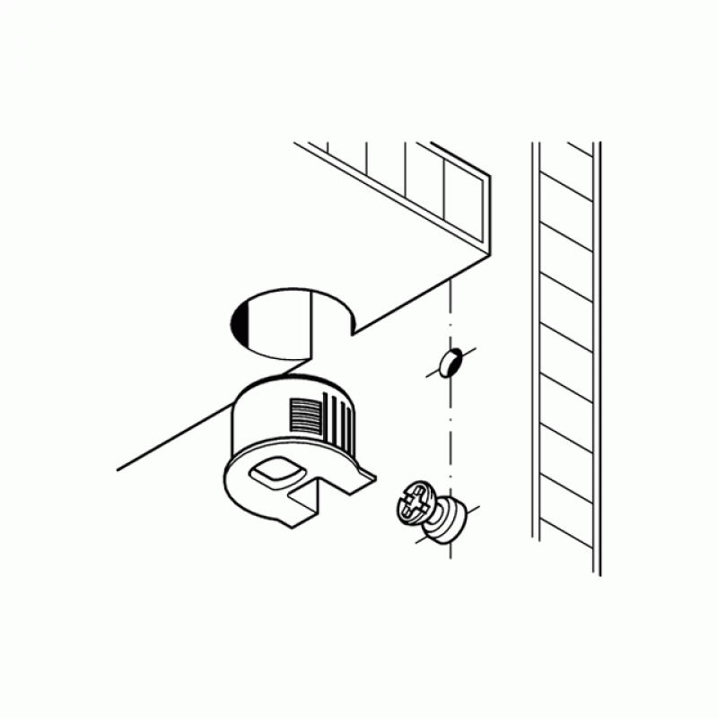 PLASTIC SHELF BRACKET 19mm WITHOUT NOTCH - BROWN PLASTIC SHELF CONNECTORS