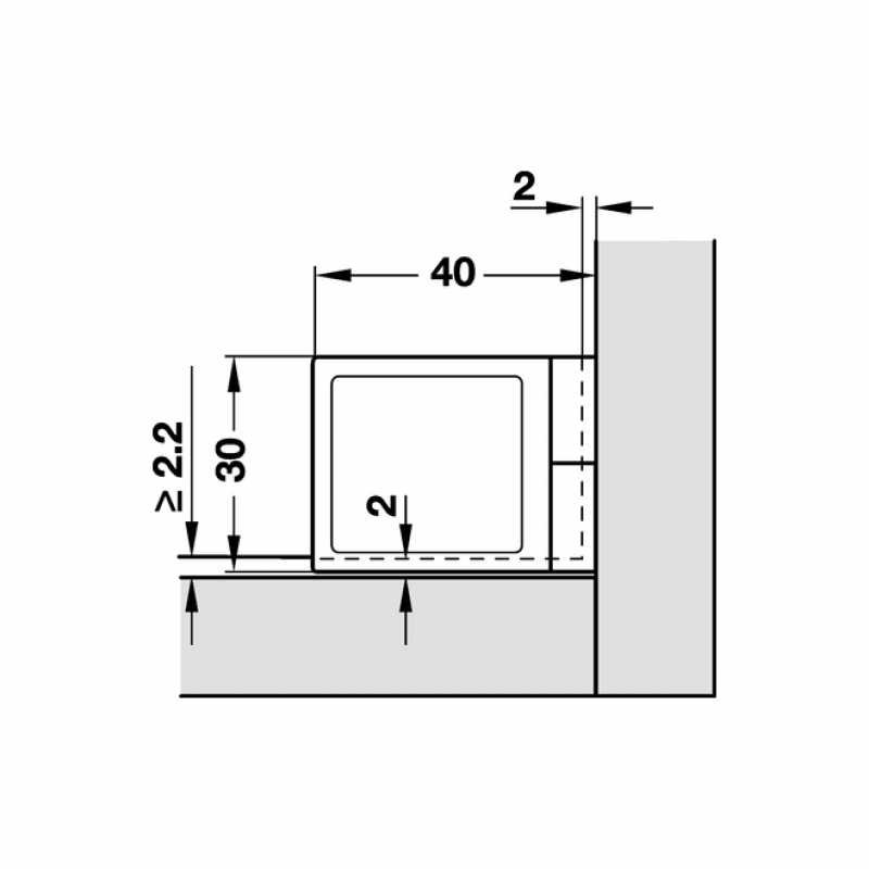 GLASS HINGE - ZAMAK NIKEL GLASS HINGED CLIP-ON WITHOUT HOLE IN THE GLASS
