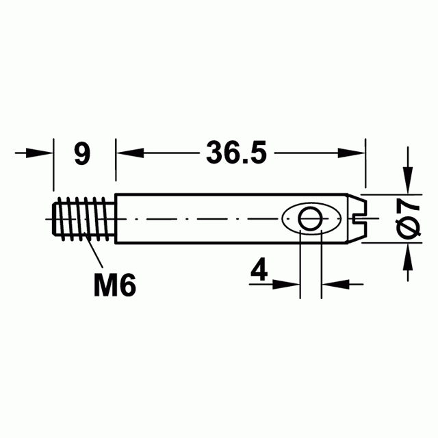 CONNECTING BOLT / M6 - 36,5mm