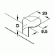 PLASTIC SHELF BRACKET 19mm WITHOUT NOTCH - GRAY PLASTIC SHELF CONNECTORS