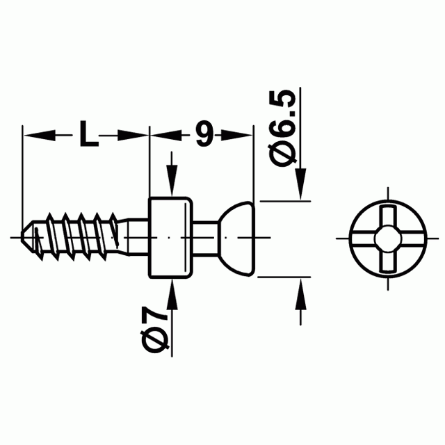 PLASTIC SHELF CONNECTOR BOLT / D3 L11