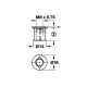 CONNECTOR HOUSING WITH RIM / M8 - 18mm