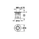 CONNECTOR HOUSING WITH RIM / M8 - 25mm