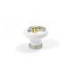 KID WHITE PORCELAIN TRAIN KNOB - ARGENTO BASE PORCELAIN KID COLLECTION
