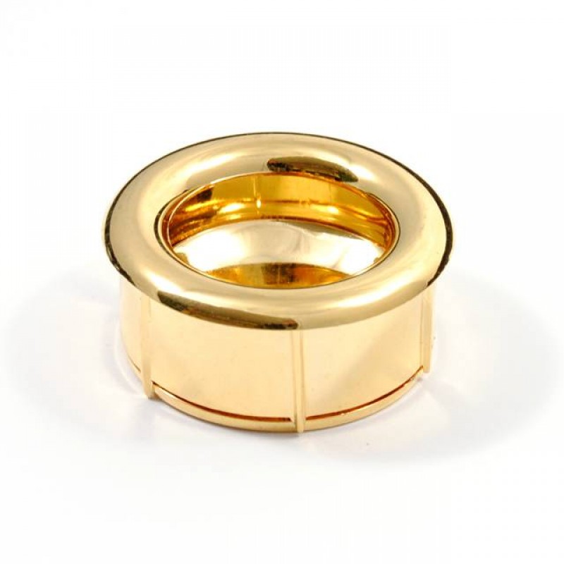 GOLD INSET PULL PLASTIC ROUND D.35 INSET HANDLES