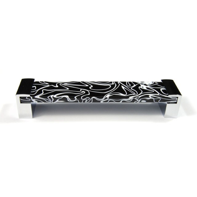 V0106 CHROME-BLACK SQUARE FURNITURE BAR