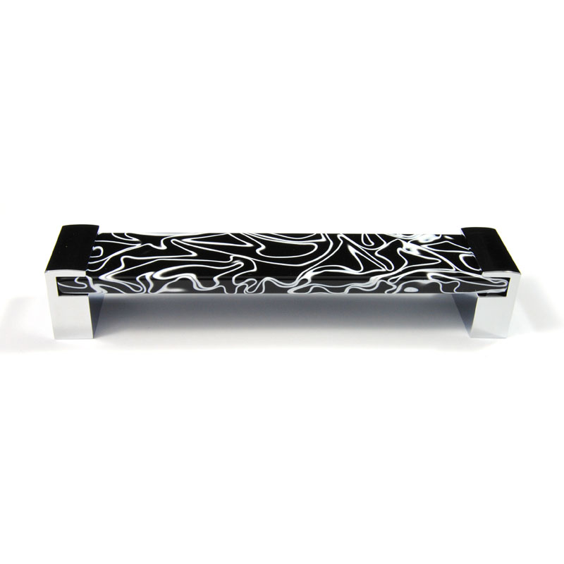 V0106 CHROME-BLACK SQUARE FURNITURE BAR MODERN COLLECTION