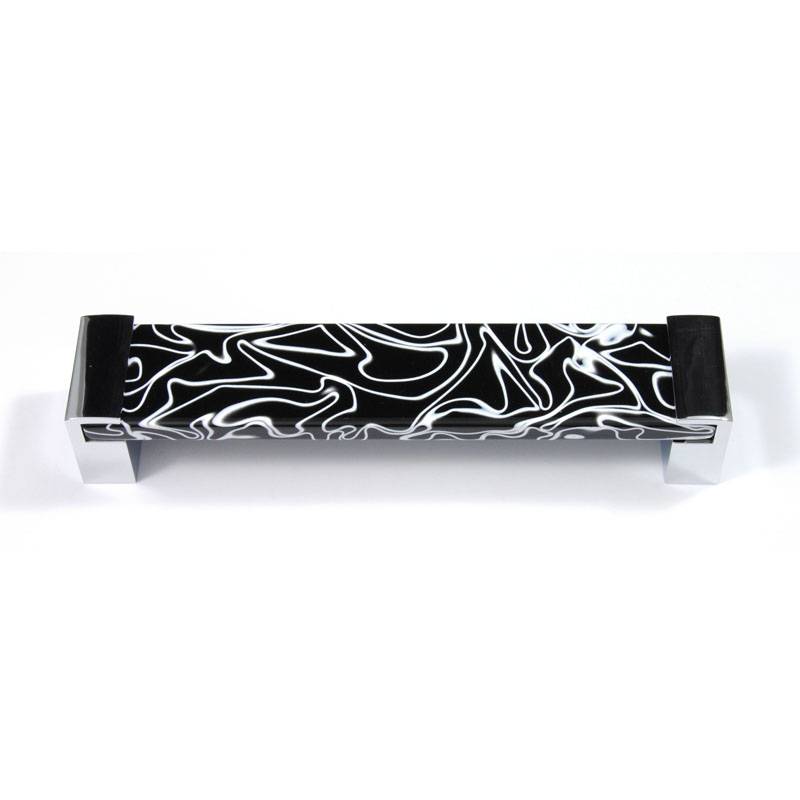 V0106 CHROME-BLACK SQUARE FURNITURE BAR MODERN COLLECTION