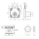 SECURITY CHEST LOCK / CHROME SECURITY DRAWER LOCKS
