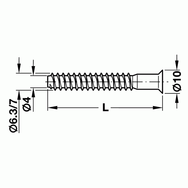 FURNITURE CONFIRMAT SCREW PZ3 7,0*38mm