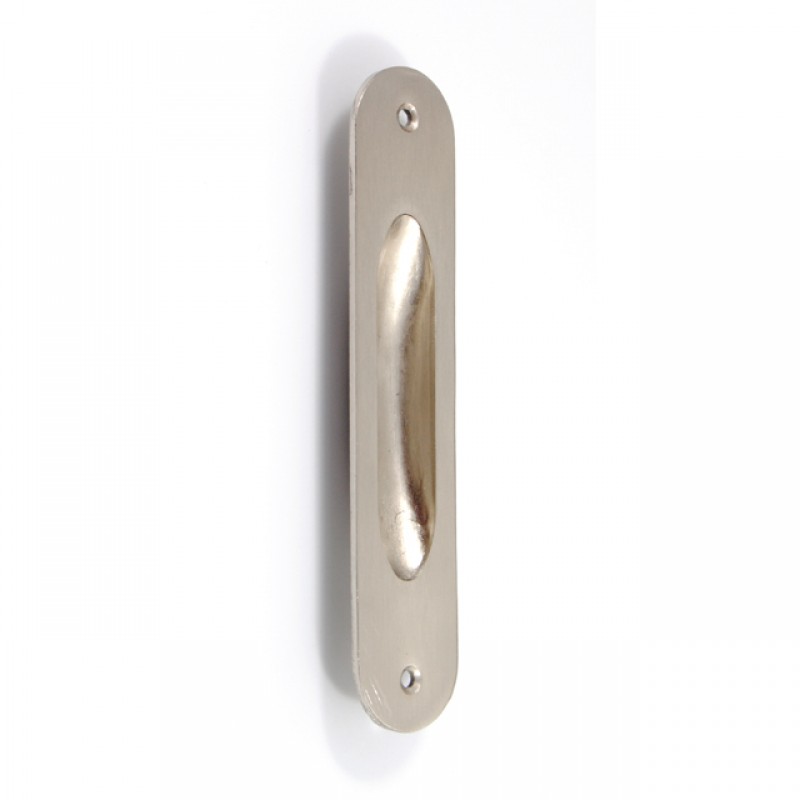 OVAL MAT NICKEL PULL FOR SLIDING DOOR WITHOUT HOLE DOOR INSET HANDLES-PULLS