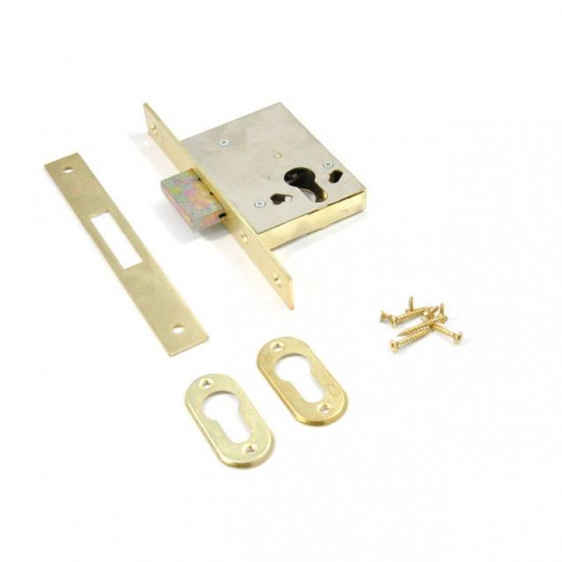 EXTRA SECURITY DOOR LOCK BARREL 2x1(DEADBOLT) GEVY / MAT GOLD