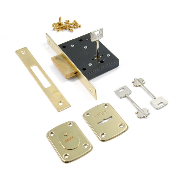 EXTRA SECURITY SAFELOCK 2x1(DEADBOLT) GEVY / MAT GOLD