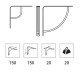 SHELF BRACKET 1460 CHROME MAT 150mm DECORATIVE SHELF BRACKETS