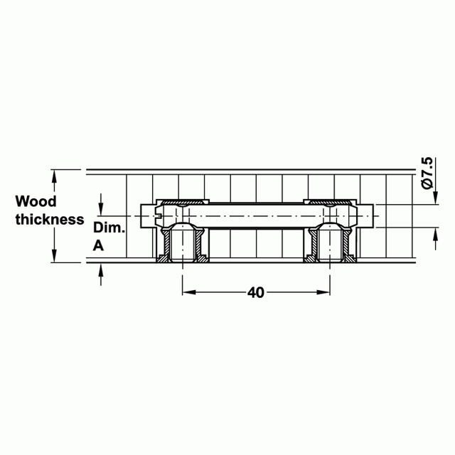 DOUBLE COLE CONNECTING BOLT / 60mm