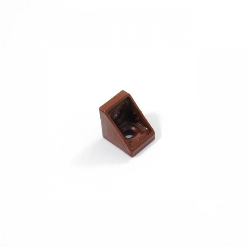BACK BOARD CORNER CONNECTOR 18mm BROWN EXTERNAL FURNITURE BRACKETS - CORNER BRACKETS