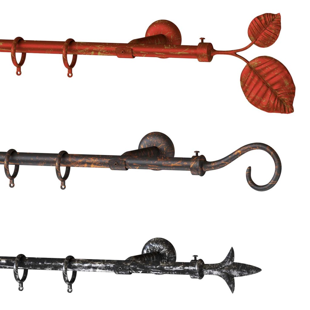 SINGLE METAL CURTAIN ROD SET D.18