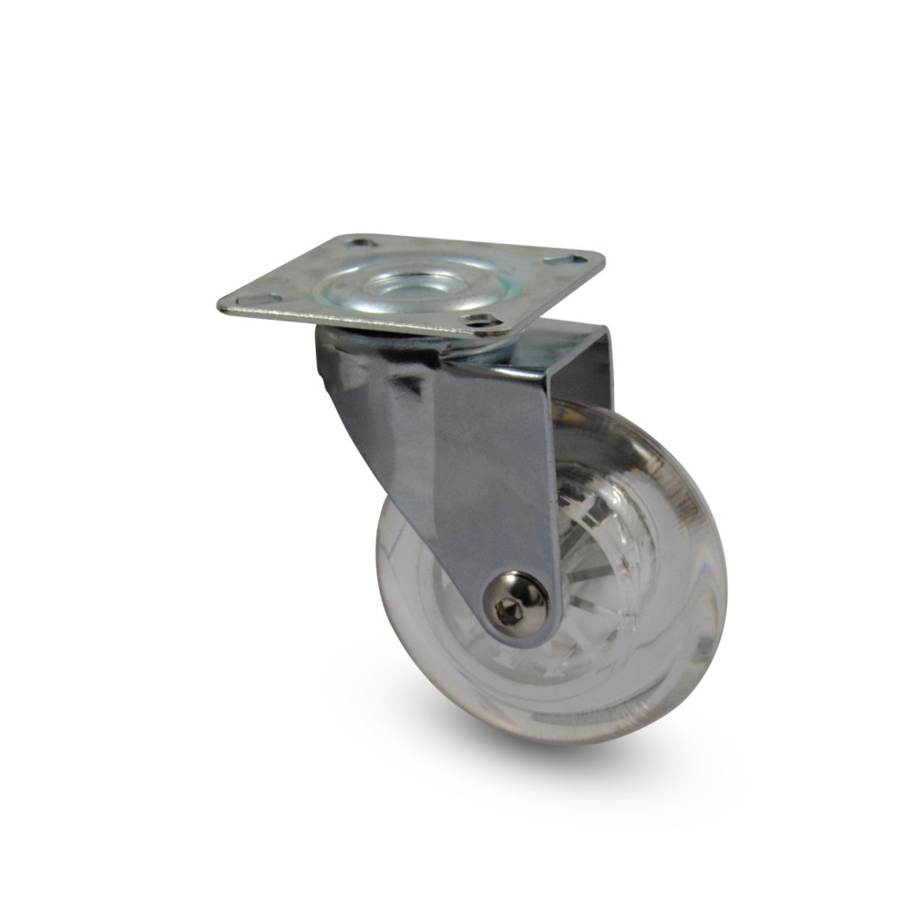FURNITURE DECORATIVE TRANSPARENT WHEELS / 30-50 Kg