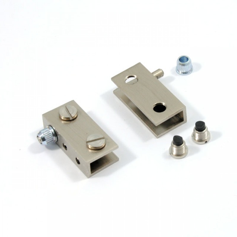 BRASS GLASS PIVOT HINGE / MAT NICKEL ΜΕΝΤΕΣΕΔΕΣ ΚΡΥΣΤΑΛΛΩΝ ΜΙΛΛΙΑ