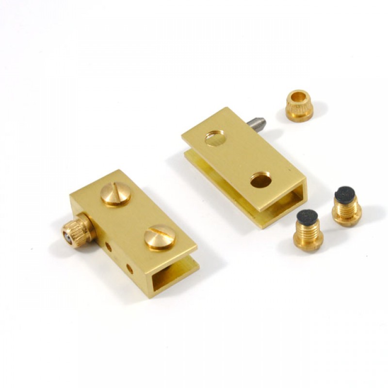 BRASS GLASS PIVOT HINGE / MAT GOLD ΜΕΝΤΕΣΕΔΕΣ ΚΡΥΣΤΑΛΛΩΝ ΜΙΛΛΙΑ