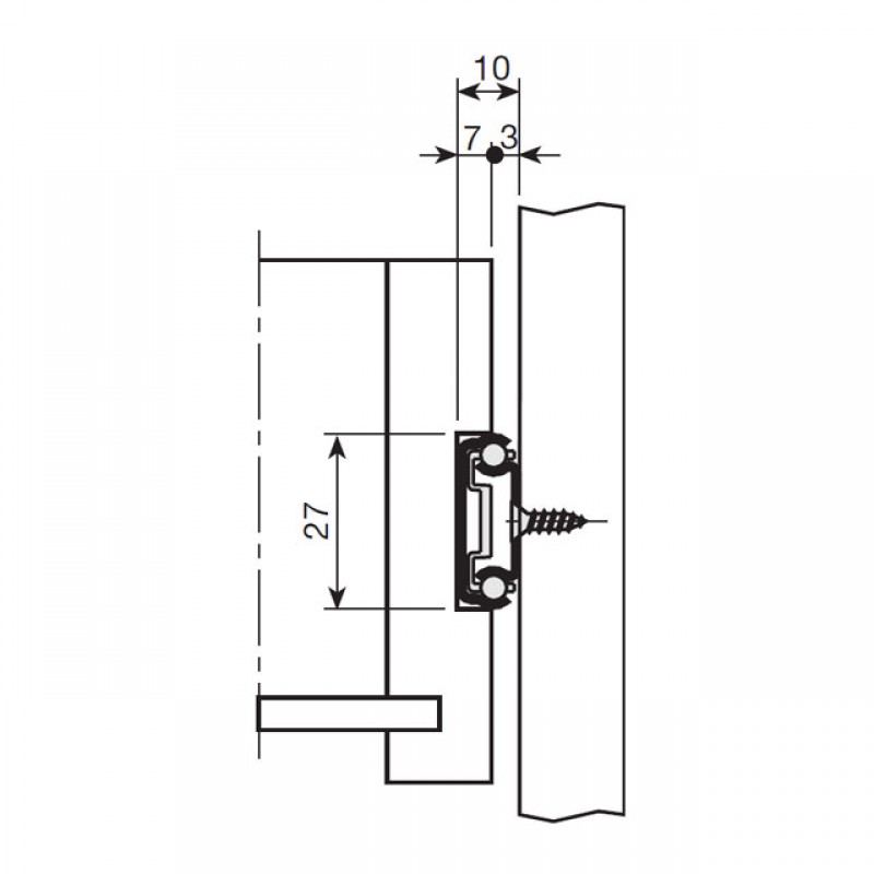 BALL BEARING RUNNER 27mm 24,6-40cm BALL BEARING RUNNERS / 27mm / 15 Kg