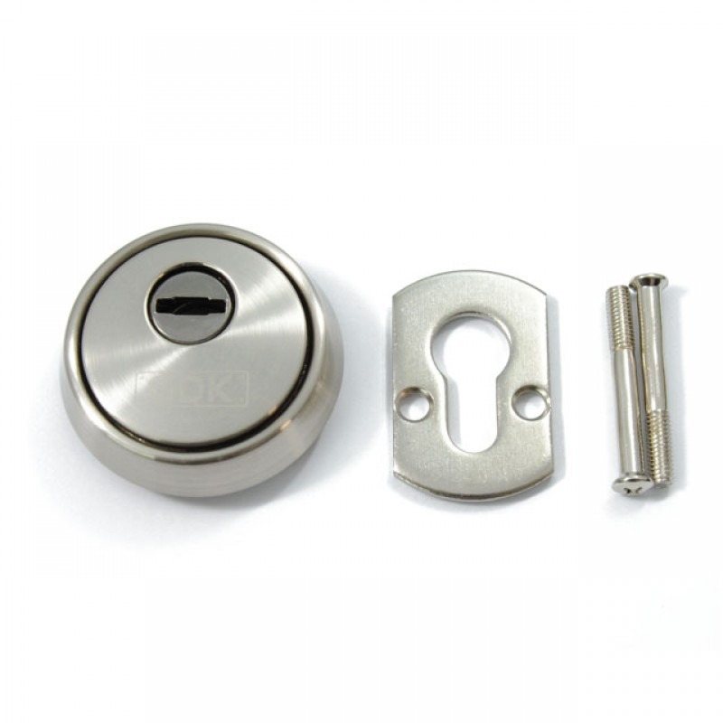 DOOR LOCK CYLINDER ANTI THEFT COVER GDK / MAT NICKEL