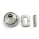 DOOR LOCK CYLINDER ANTI THEFT COVER GDK / MAT NICKEL
