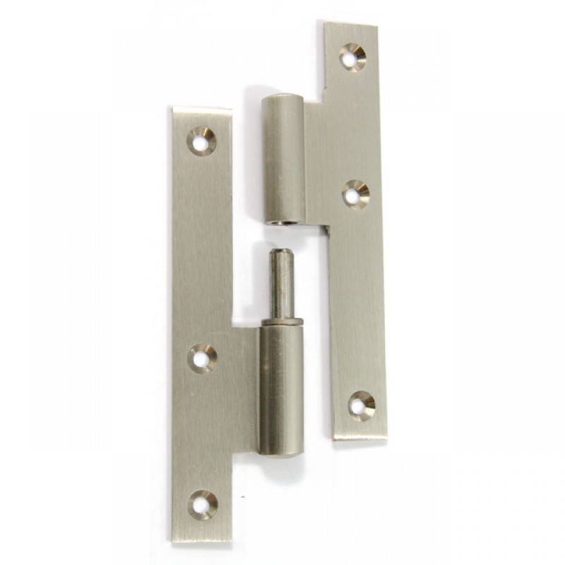 LIFT-OFF BRASS HINGE Νο140 / LEFT / MAT NICKEL BRASS LIFT OFF HINGES