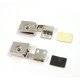 GLASS HINGE - ZAMAK NIKEL GLASS HINGED CLIP-ON WITHOUT HOLE IN THE GLASS
